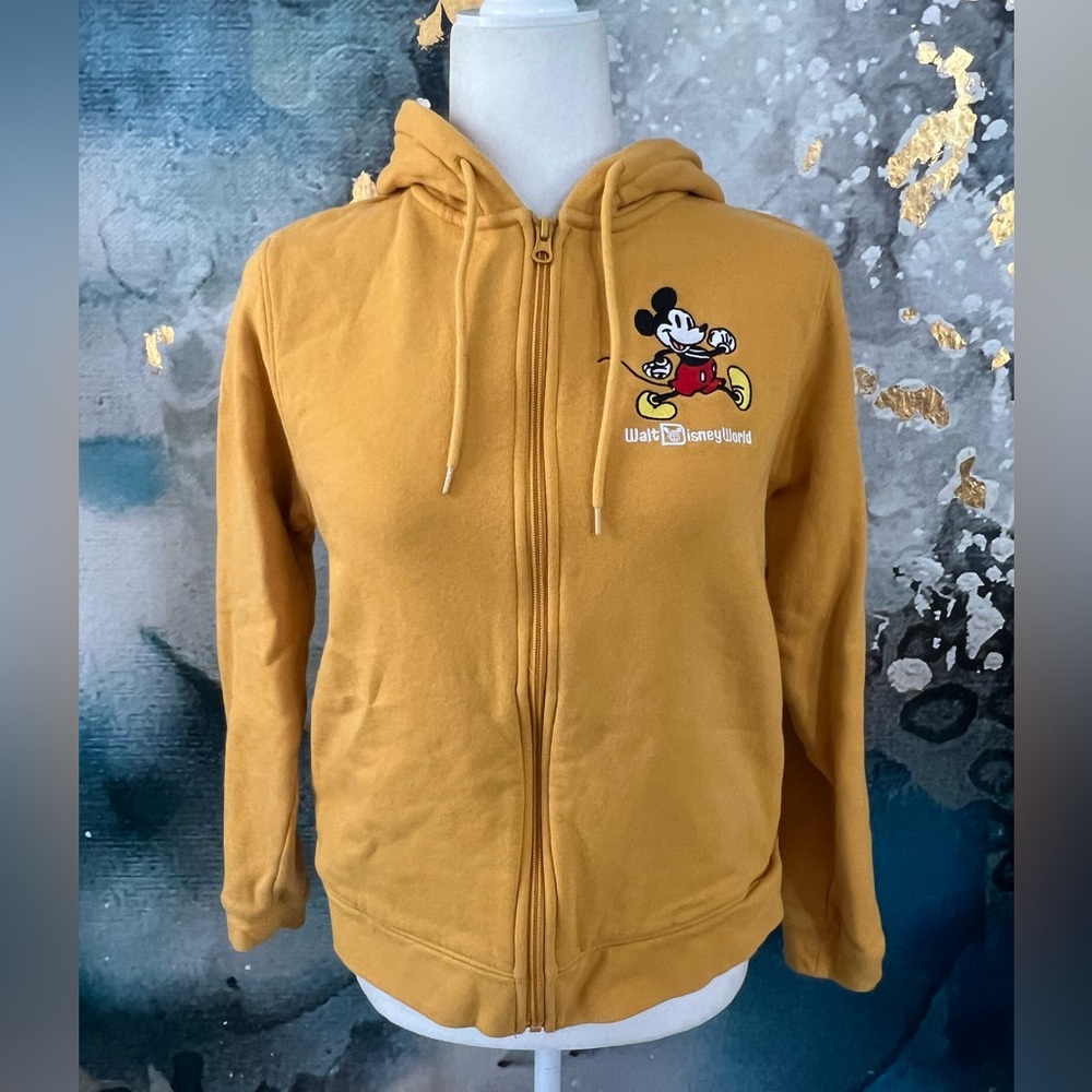 Walt Disney World Yellow Zip Up Hoodie